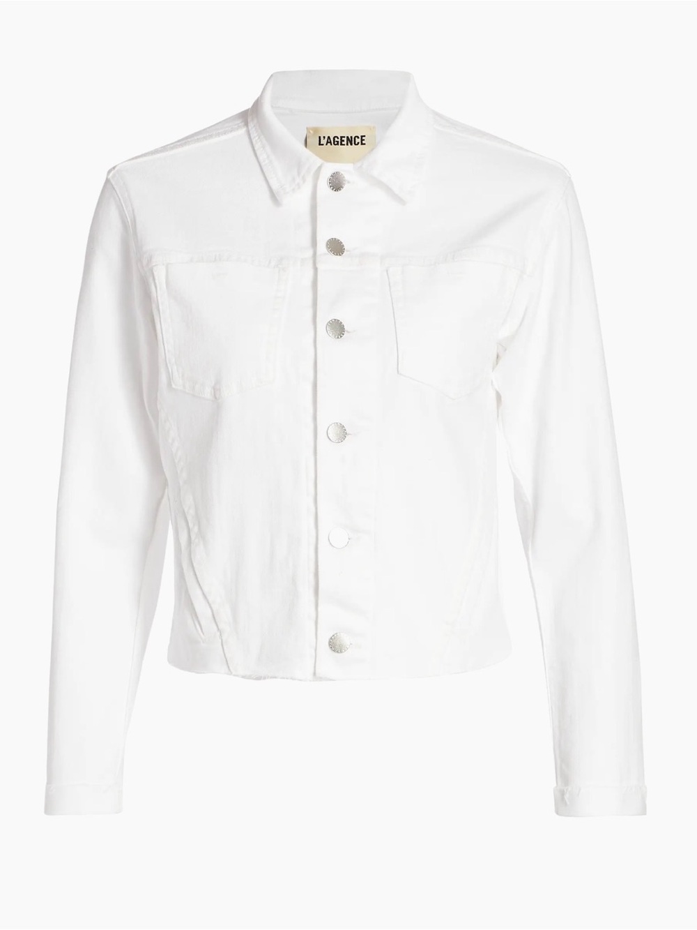L'AGENCE Janelle slim White Denim Jacket NWT size small